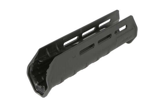 The Magpul remington 870 MOE forend has forward and rearword hand stops for better ergonomics